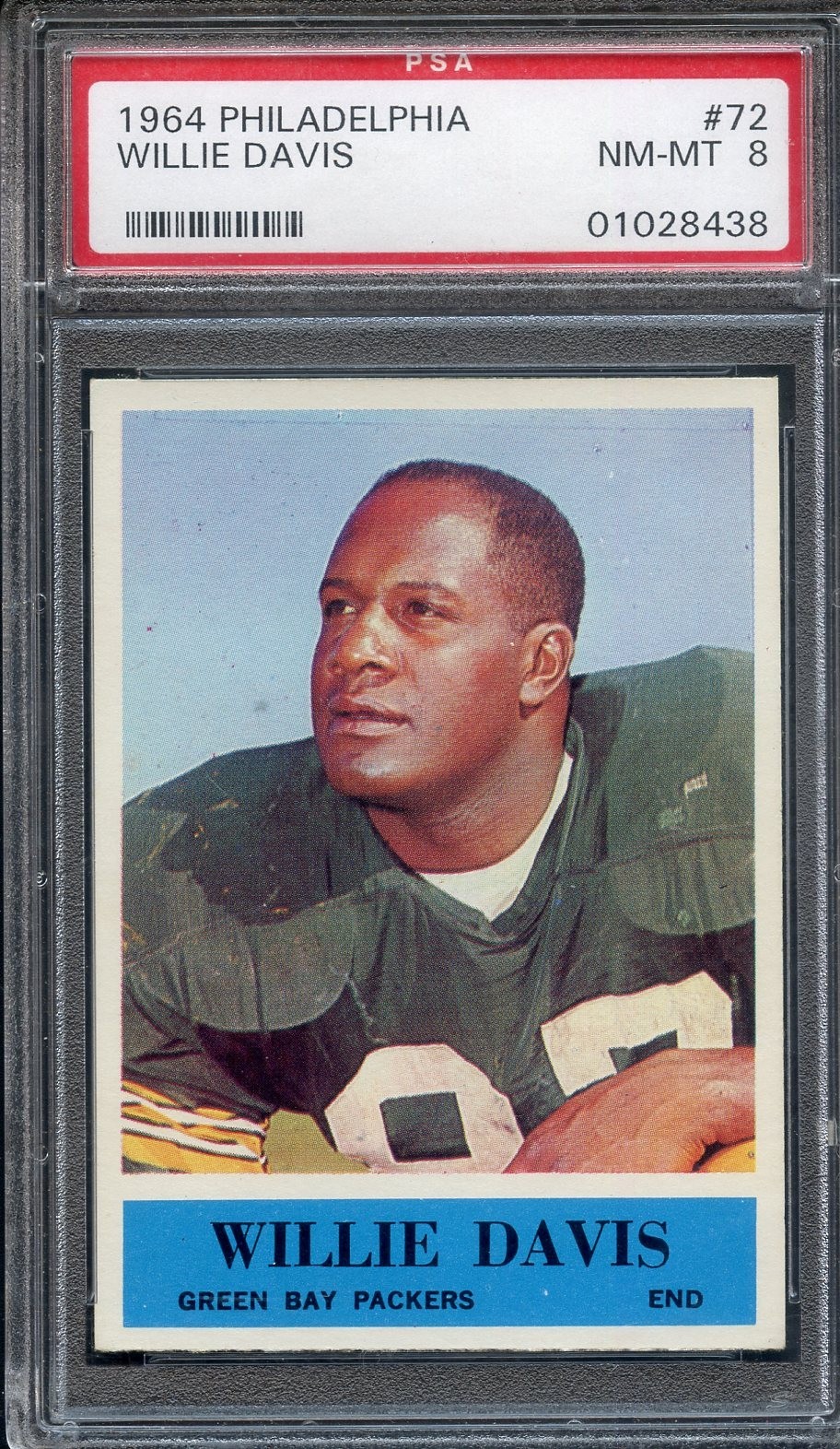 1964 Philadelphia #72 Willie Davis PSA 8 HOF Green Bay Packers 8438