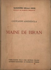 Maine De Biran - Giovanni Amendola (La Rinascita del Libro) [1911]