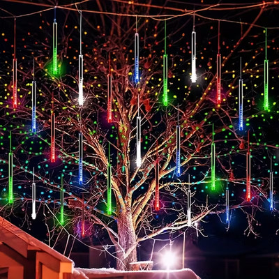 LED Eisregen Meteor-Dusche Sternenlichtern, für den Außenbereich, Mehrfarbig