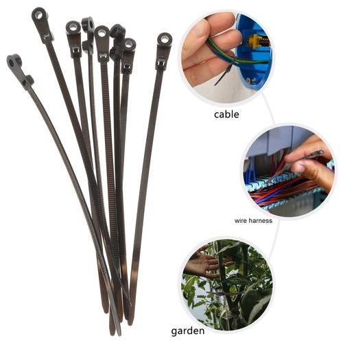 100 Pcs Garage Zip Cravate Supports Autobloquant Fermeture Éclair Attache Maison - Photo 6/11
