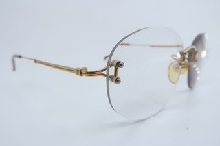 Vintage Gold gefüllt randlos D.Or/L Henry Jullien Gläser 145mm Made in France