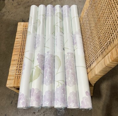 Serena & Lily Hydrangea Removable/Peel & Stick Wallpaper-Lavender Purple