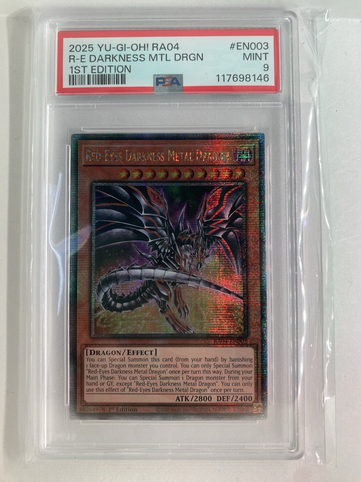 Red-Eyes Darkness Metal Dragon (Alternate Art) (Quarter Century Secret Rare) RA04-EN003 Quarter Century Stampede 1st Edition