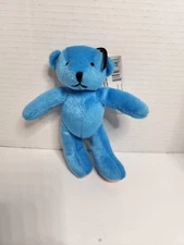 Zanies Teensy Teddy Bears Berry Blue Small Dog Toy W Squeeker