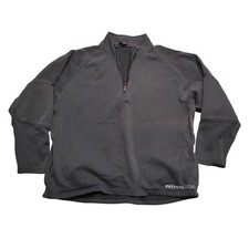 Nike Sweatshirt Mens Large Gray 1/4 Zip Fleece Pullover Elbow Patch Logo