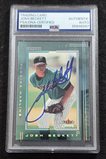 2002 JOSH BECKETT Signed Fleer ROOKIE Card-RED SOX-FLORIDA MARLINS-PSA