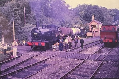 ORIGINAL 35mm SLIDE LMS Lok Nr. 16466, 0-6-0T, as 47383. At Highley, 1984.