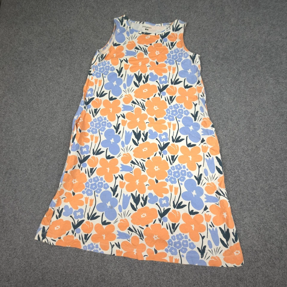 Vestido Marimekko Niños 9-10 AÑOS Naranja Uniqlo Floral Mini Sin Mangas Talla 9-10Y Foto 4 de 4
