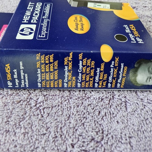 HP 45 Large Black Ink Cartridge 51645A, Factory Sealed, New - Picture 2 of 3
