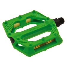 coppia pedali in plastica con perno grosso 9/16 verde fluo WELLGO bicicletta