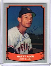 MATTY ALOU AUTHENTIC SIGNED 1989 PACIFIC TRADING CARD IN PERSON AUTO D.2011