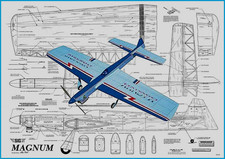 Sig Model Airplane Plans UC : Magnum 60" Wingspan Stunt for .40-.60 Engines