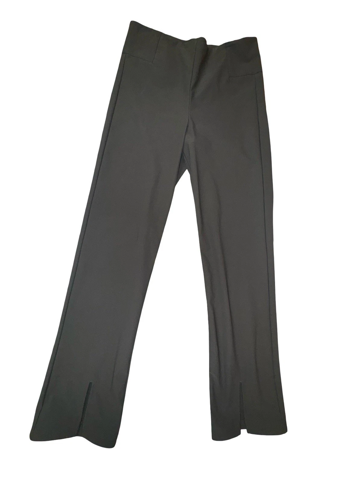 Athleta Gray Capri Pants Back Zip Size 12 Tall