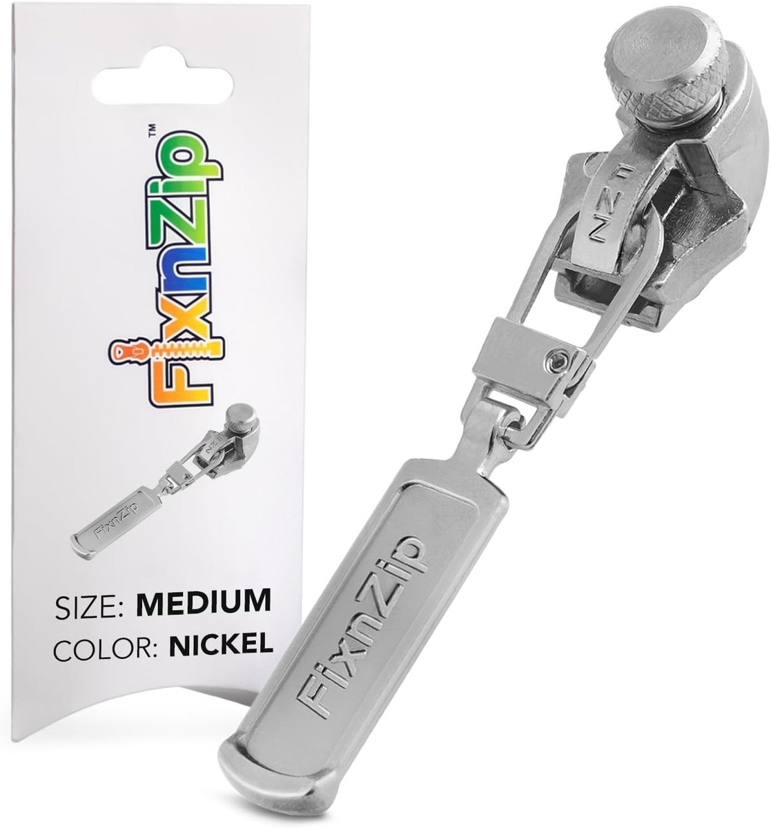 Medium, Nickel - See Size Guide - Universal Zipper Repair Kit for