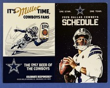 DAK PRESCOTT 2026 DALLAS COWBOYS Schedule  NFL Football COOL BEER SKED