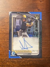 2024 Bowman Chrome Luis Lara Prospect Auto Mega Box Blue Mojo Refractor #/150