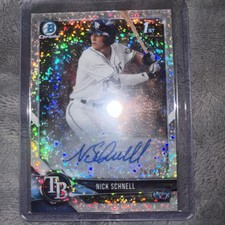 NICK SCHNELL 2018 BOWMAN CHROME 1ST PROSPECT SPECKLE REFRACTOR Rare /71 Invest