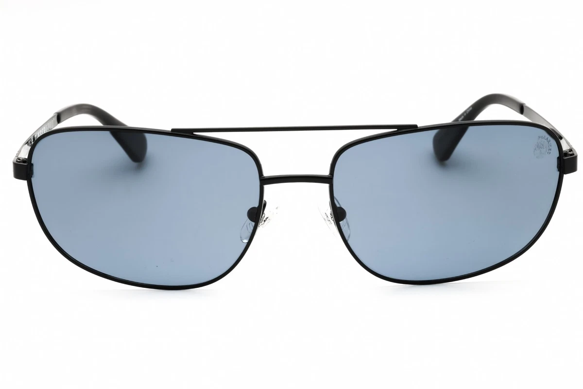 Timberland TB00045 01D Shiny Black / Smoke Polarized 66mm Men's Sunglasses