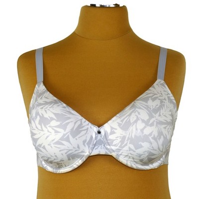 BH 85C Grau weiß Blatt extrem weicher Stoff gebraucht Marks & Spencer