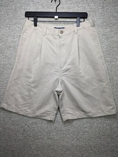 Chaps Golf Dress Shorts Mens Size 34 Tan/Khaki Casual Pleated