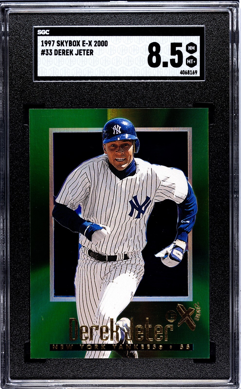 Derek Jeter 1997 Skybox E-X 2000 Card #33 NY Yankees - SGC Graded 8.5 NM-MT+