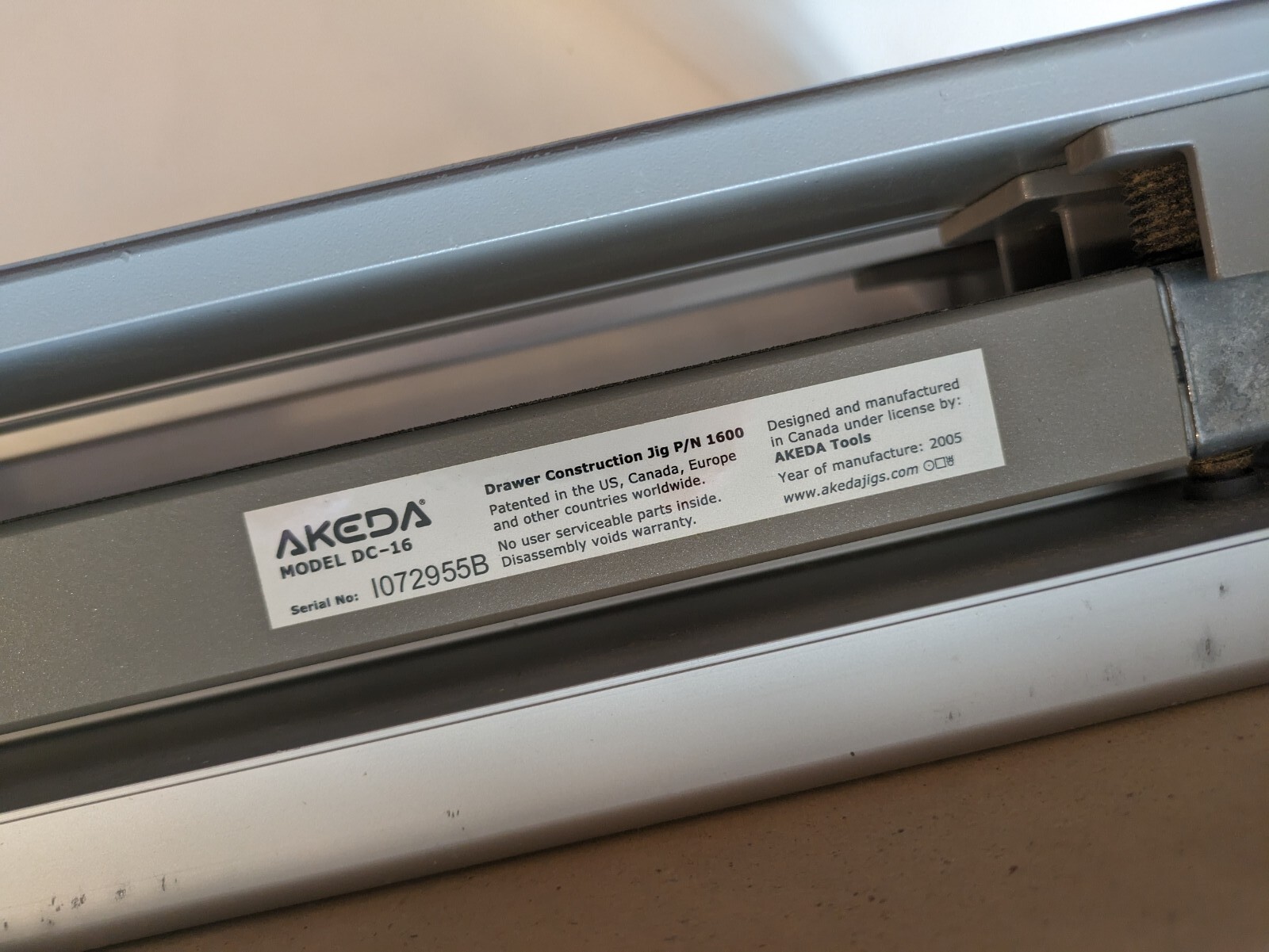 Akeda DC16 Dovetail Router Jig Dust Collection Metal Heavy eBay