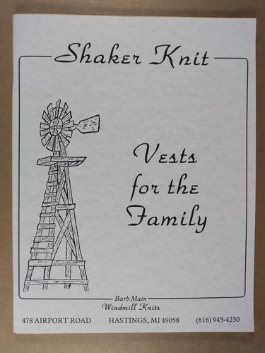Shaker Knit Vests for the Family by Barb Main 1988 Machine Knitting Book