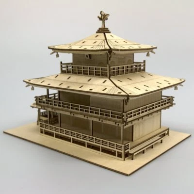 KIGUMI Ki-gu-mi Wooden Art - Kinkakuji Temple