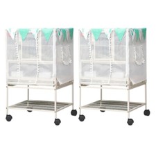 2PCS Small Pet Cage Side Barrier Urine Scatter Guard Cage Splash Proof Net Cover