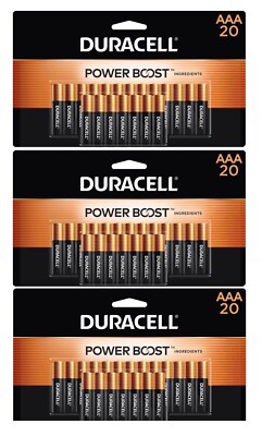 3 ~ Duracell Power Boost Ingredients CopperTop AAA 1.5V Alkaline Batteries 20 pk