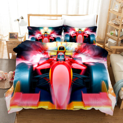3D Racing Racer Muster Quilt Cover Set Bettwäsche Sets Kissenbezüge