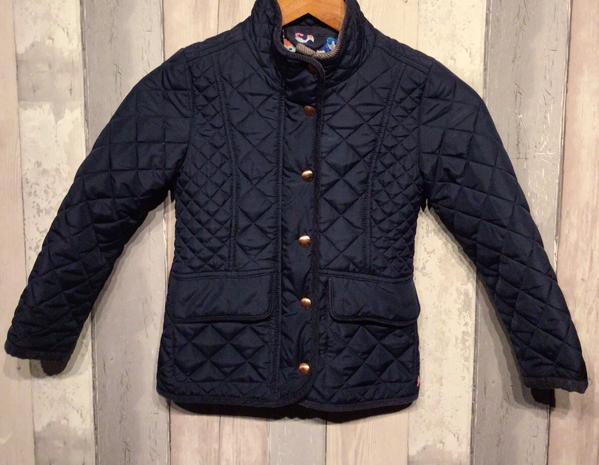 Girls navy quilted jacket sale
