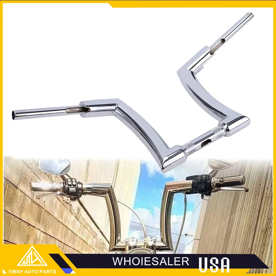 Manillar colgante APE 12" Rise 2" DNA Monster Fat Bars para Harley Touring Softail Foto 2 de 4