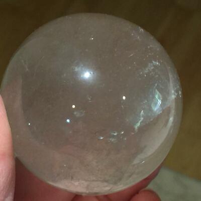 50mm Natural Quartz Rock Human Carved Sphere Ball,Realistic,Crystal Healing B833