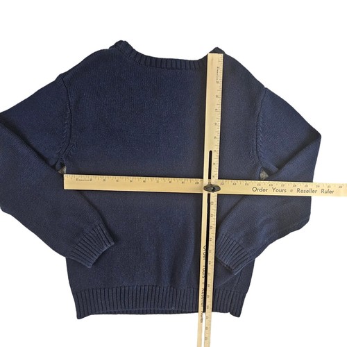 Gymboree Sweater Boy Medium Navy Blue Dinosaur Long Sleeve Round Neck Cotton - Picture 3 of 6