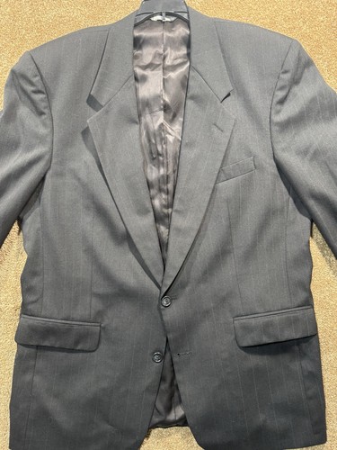 Christian Dior Monsieur Vintage Wool Suit Jacket Black Pinstripe - 46R ? Blazer - Picture 2 of 13