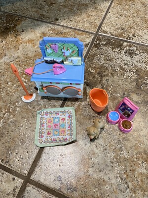 Fisher Price Loving Family Laundry Room Set 100% Complete Retired Dog