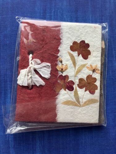 Handmade Tree Bark Leaf Cover Blank Journal Notebook Unruled Twine Bound Rustic