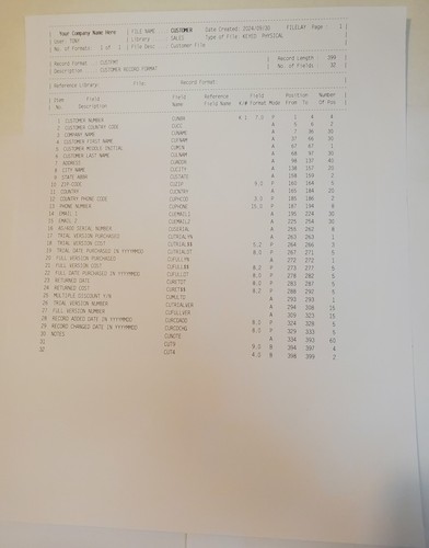 AS/400 File Layout Listing Software, from OS V4R4 to V7R1, Full Unlimited Usages - Picture 2 of 2