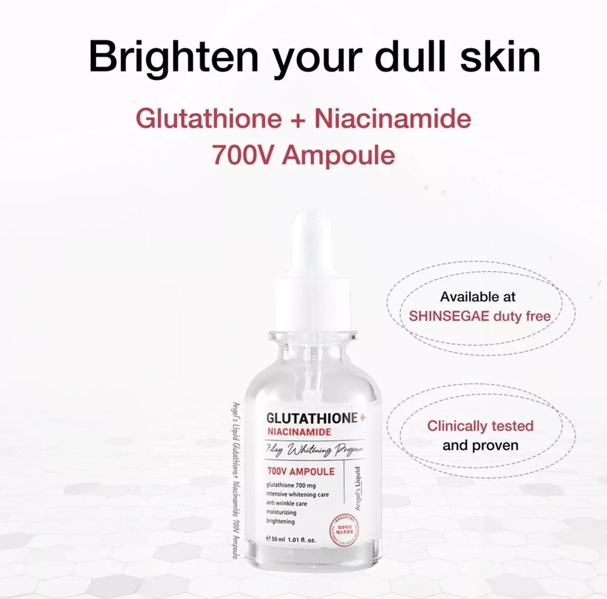glutathione 700 serum Angel’s Liquid 7 Day Whitening Program Glutathione 700 V-ampoule 30ml  K-Beauty