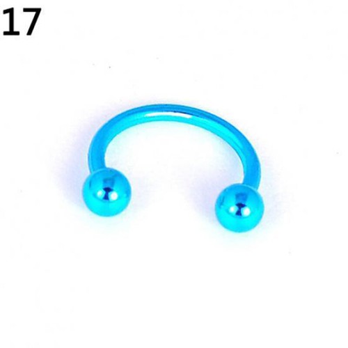 C Shape Body Piercing Jewelry Unisex Stainless Steel Nose Ring Ear Stud Earrin ε - Picture 19 of 30