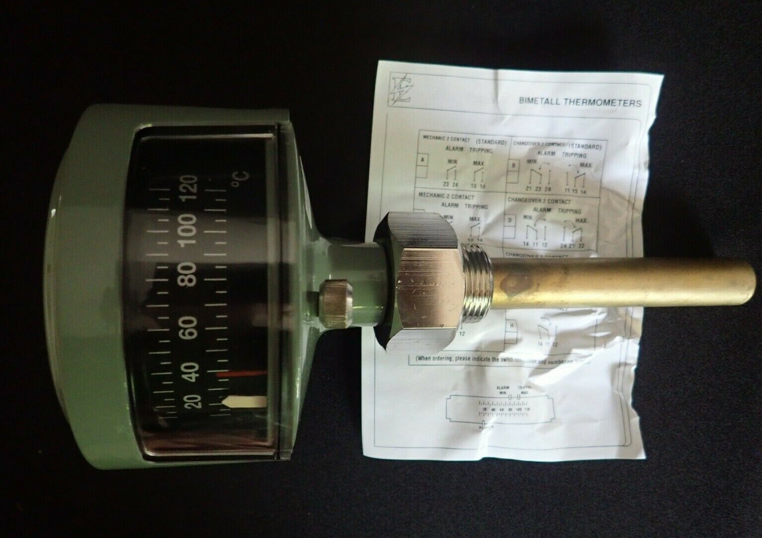 ELMEK ABB 724487 TESA-16 BIMETAL THERMOMETER 61458-01 72448 NEW