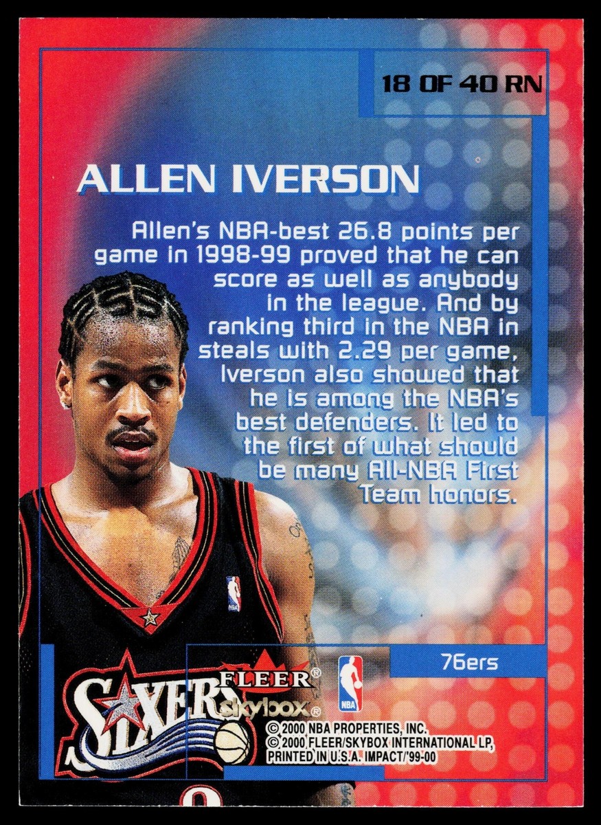 Allen Iverson 1999-00 SkyBox Impact Philadelphia 76ers NBA