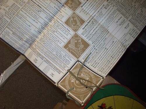 VINTAGE BRIDGE GAME TABLE COVER- 1933- CULBERTSON'S UNIQUE CARD ACCESSORY-L@@K - Picture 10 of 12