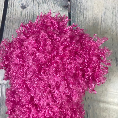 Hug Wallas Huggers Plush Stuffed Animal Toy Shaggy Pink Snap Bracelet - 9" Long - Picture 7 of 10