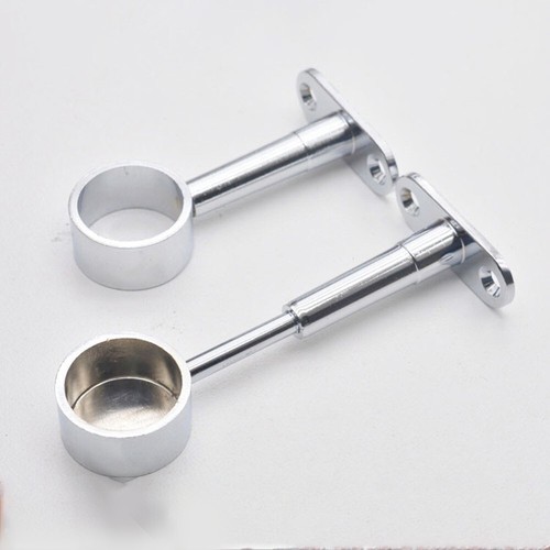 Extendable Round Centre Support Bracket for Wardrobe Rail Rod Socket 25mm - Picture 2 of 39