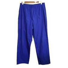 Fashion Seal Healthcare Unisex Size L Blue Solid Elastic Waist Scrub Pants