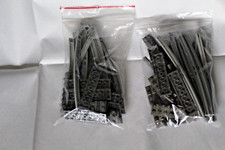 LEGO ZUG 12 VOLT = SET MIT 2 GRAUEN GEBOGENEN SCHIENENBEUTELN (ref7851-RAR)