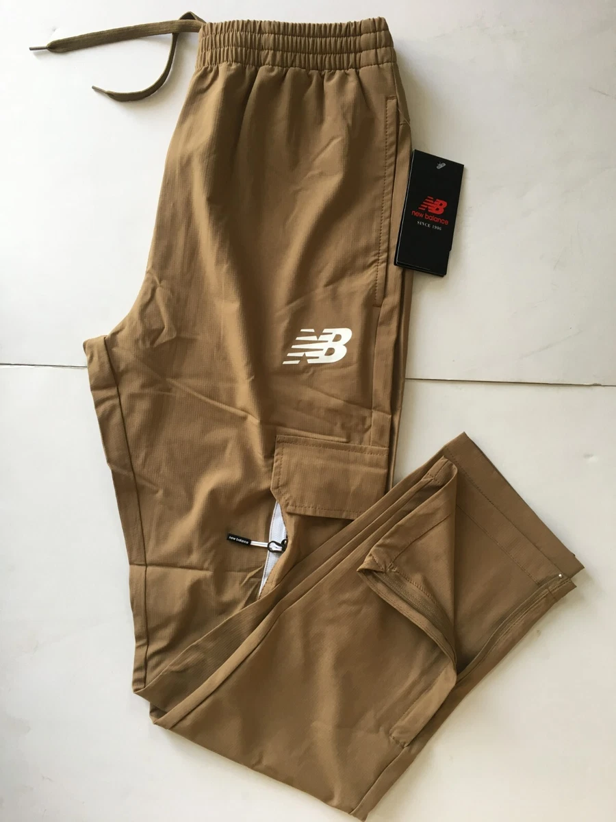 NEW BALANCE All Motion Lightweight JOGGERS Mens Running Pants Tan