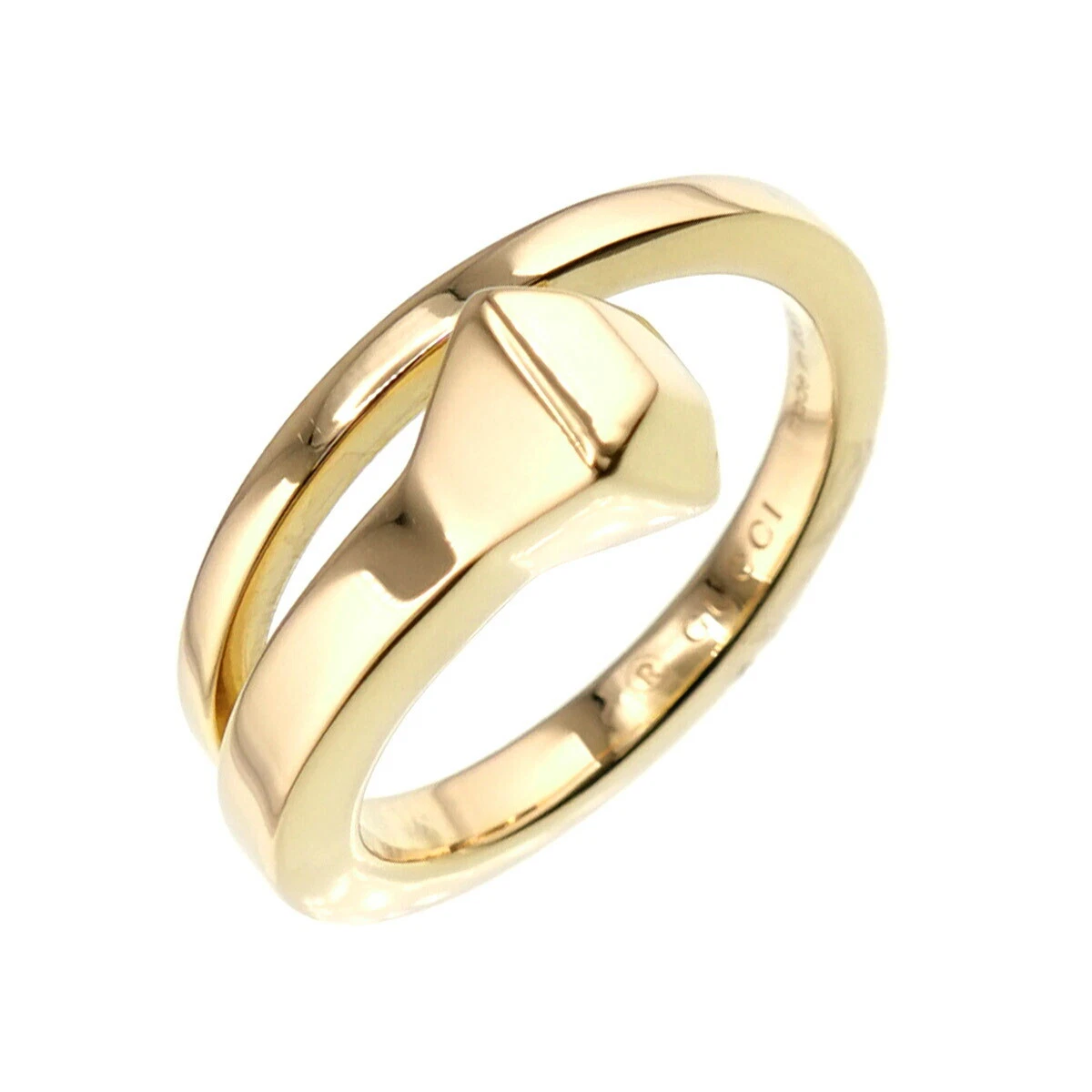 GUCCI Snake Ring 18K Yellow Gold 750 Size13 6.25 6.5 US 90201981